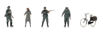 Artitec 5160047 - N - Checkpoint mit Frau auf dem Fahrrad - Wehrmacht